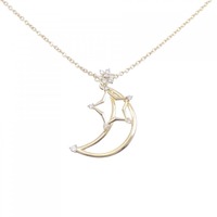 K18YG フラワー×スター×ムーン ダイヤモンド ネックレス 0.65CT