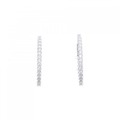 【新品】PT フープ ダイヤモンド ピアス 1.000CT