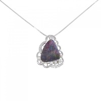 K18WG ボルダーオパール ネックレス 7.57CT