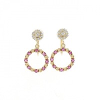 K18YG ルビー イヤリング 0.50CT