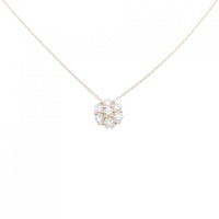 【リメイク】K18YG フラワー ダイヤモンド ネックレス 0.52CT