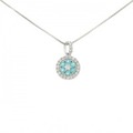 PT フラワー トルマリン ネックレス 0.11CT