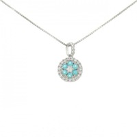 PT フラワー トルマリン ネックレス 0.11CT