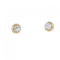 【リメイク】K18YG ダイヤモンド ピアス 0.16CT