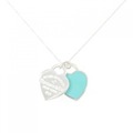 ティファニー ブルー ダブル ハートタグ ペンダント ネックレス