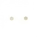 K18YG ソリティア ダイヤモンド ピアス 0.30CT