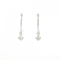 K14WG ダイヤモンド ピアス 0.10CT
