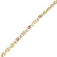 18KYG ルビー ブレスレット 0.32CT