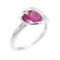 K18WG ハート ルビー リング 0.66CT