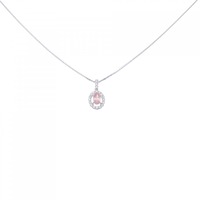 K18WG/K14WG ロードクロサイト ネックレス 0.27CT