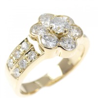 K18YG フラワー ダイヤモンド リング 0.181CT