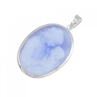 K18WG メノウカメオ ペンダント