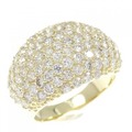 K18YG パヴェ ダイヤモンド リング 3.00CT