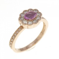 K18PG サファイヤ リング 0.34CT