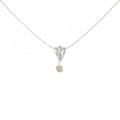 K18WG/585WG ダイヤモンド ネックレス 0.30CT