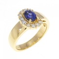 K18YG サファイヤ リング 0.58CT