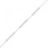 K18WG ダイヤモンド ブレスレット 1.00CT