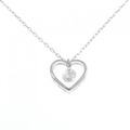 K18WG ハート ダイヤモンド ネックレス 0.30CT