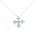 K18WG クロス トルマリン ネックレス 0.22CT