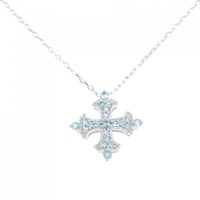 K18WG クロス トルマリン ネックレス 0.22CT
