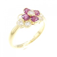K18YG フラワー ルビー リング 0.63CT
