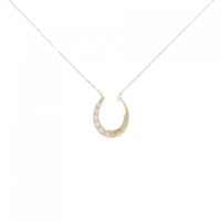 【リメイク】K18YG ホースシュー ダイヤモンド ネックレス 0.10CT