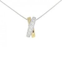 K18YG/K18WG ダイヤモンド ネックレス 0.25CT