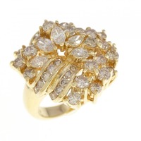K18YG ダイヤモンド リング 2.58CT