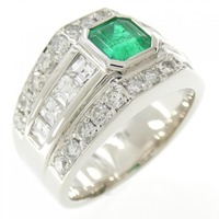 PT エメラルド リング 0.75CT