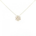 【新品】K18YG フラワー ダイヤモンド ネックレス 0.70CT