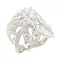 【新品】PT ドラゴン ダイヤモンド リング 0.08CT