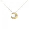 K18YG ムーン サファイヤ ネックレス 1.15CT