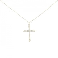 【リメイク】K18YG クロス ダイヤモンド ネックレス 0.15CT