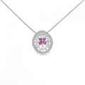 PT/K18WG ルビー ネックレス 0.63CT