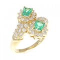 K18YG エメラルド リング 0.43CT