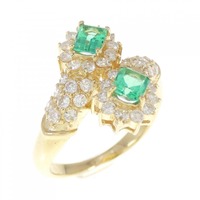 K18YG エメラルド リング 0.43CT