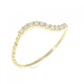 【リメイク】K18YG ダイヤモンド リング 0.10CT
