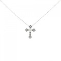 K18WG クロス ダイヤモンド ネックレス 0.14CT