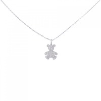 PT ベア ダイヤモンド ネックレス 0.20CT