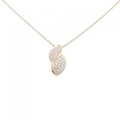 K18YG パヴェ ダイヤモンド ネックレス 0.78CT