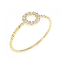 【リメイク】K18YG ダイヤモンド リング 0.10CT