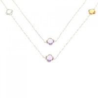 K18YG カラーストーン ネックレス