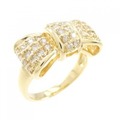 K18YG リボン ダイヤモンド リング 0.50CT