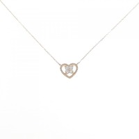 【新品】K18PG ハート ダイヤモンド ネックレス 0.10CT