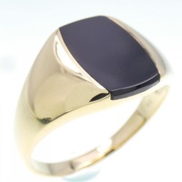 【新品】K18YG オニキス リング