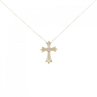 【新品】K18YG クロス ダイヤモンド ネックレス 0.07CT