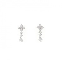 K18WG ダイヤモンド ピアス