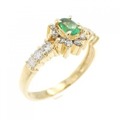 K18YG エメラルド リング 0.12CT