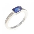 K18WG サファイヤ リング 0.93CT