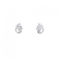 K14WG ダイヤモンド ピアス 0.16CT
